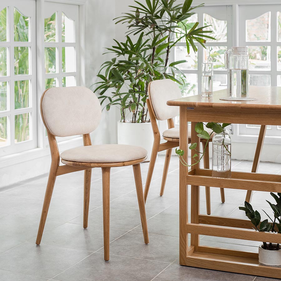 Ghế ăn LIVONI gỗ sồi nhập khẩu