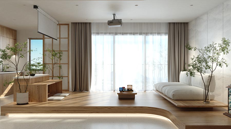 phong cách japandi - thiết kế nội thất căn hộ cao cấp